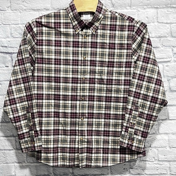 Brooks Brothers Men Regent Multicolor Button Down Plaid Long Sleeve Shirt Sz XL - Picture 2 of 8